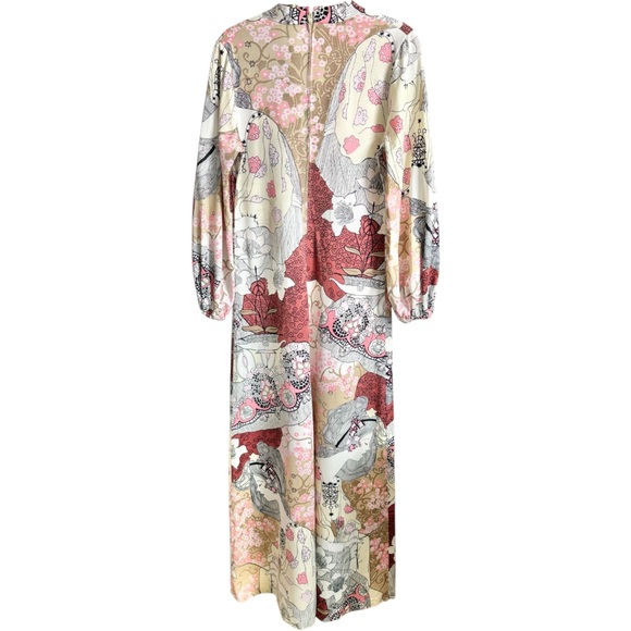 Vintage 70s Holly Gloria Moret of California Floral Boho Maxi Dress Size S/M - Picture 6 of 11